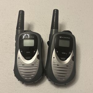 Audiovox 2-Way Radios Model #GMRS7001-2 7-Mile Range With Belt Clip Black Silver